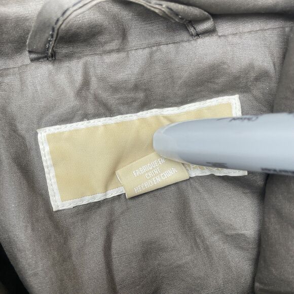 Michael Kors Field Jacket Women’s Size Small Gray Adjustable Waist Hooded - Picture 4 of 14